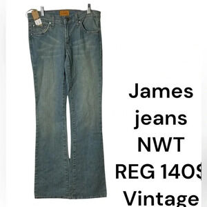Vtg ,NWT,JAMES JEANS ,Sz 28 , women bootcut,light wash,low rise,preppy,boho EC